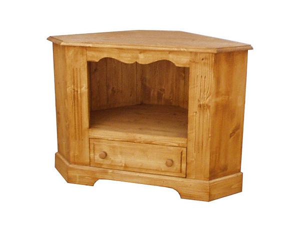 Rohová TV skříňka - otevřená Unis-N