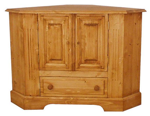 Rohová TV skříňka - dvířka Unis-N