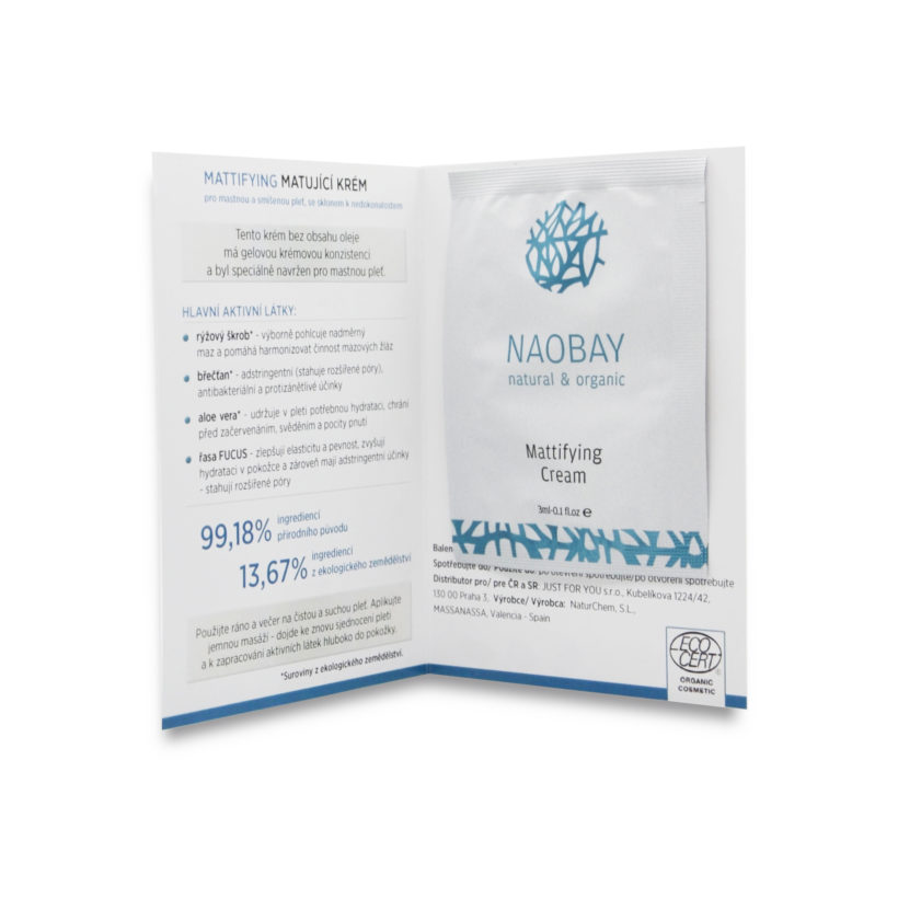 Vzorek: Mattifying matující krém – sáček KrasnaNaMiru-cz