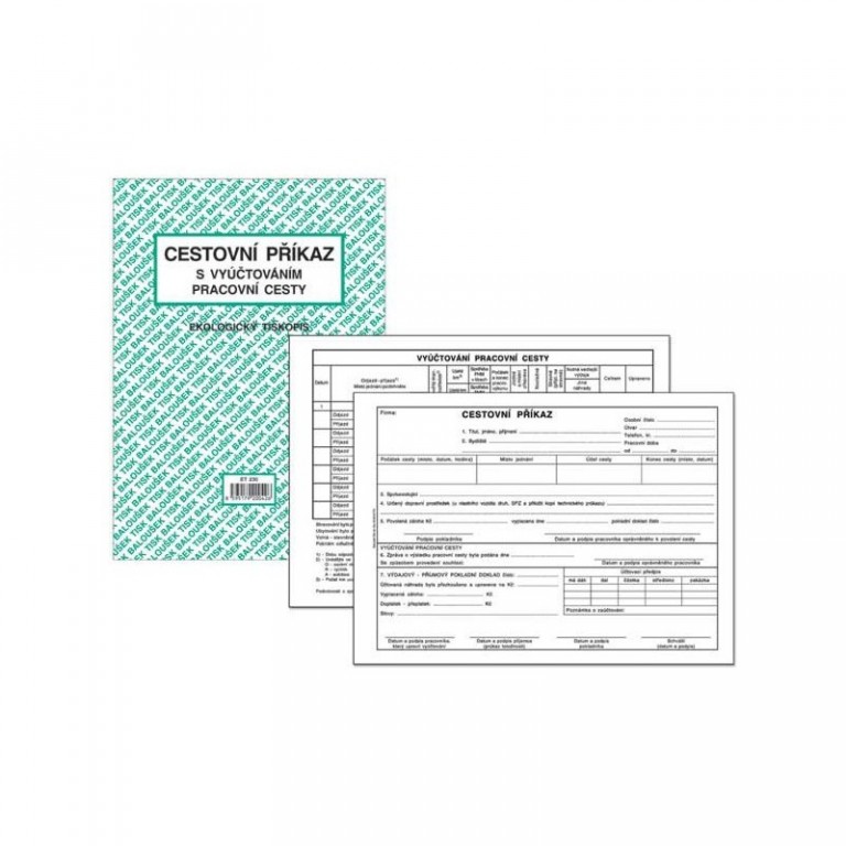 BA ET 230 Cestovní příkaz A5 Papermax-cz