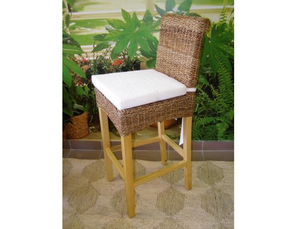 Ratan-klub  Barová židle LENKA - borovice - banánový list Ratan-klub