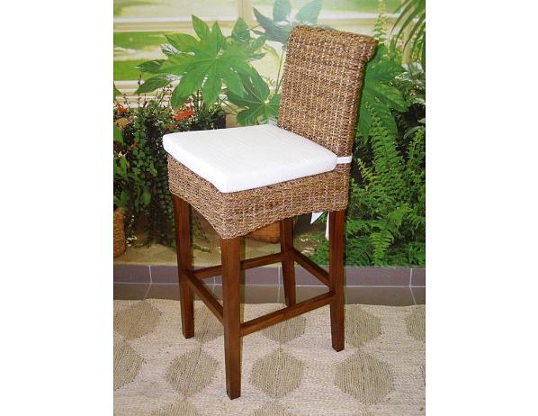 Ratan-klub  Barová židle LENKA - mahagon - banánový list Ratan-klub