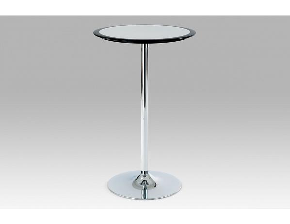 Artium  Barový stůl černo-stříbrný plast