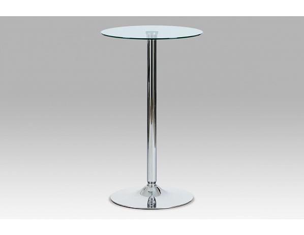 Artium  Barový stůl čiré sklo / chrom