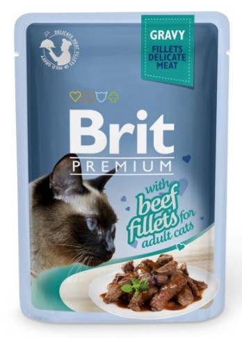 Brit premium cat delicate fillets in gravy with beef 85g eMazel-cz