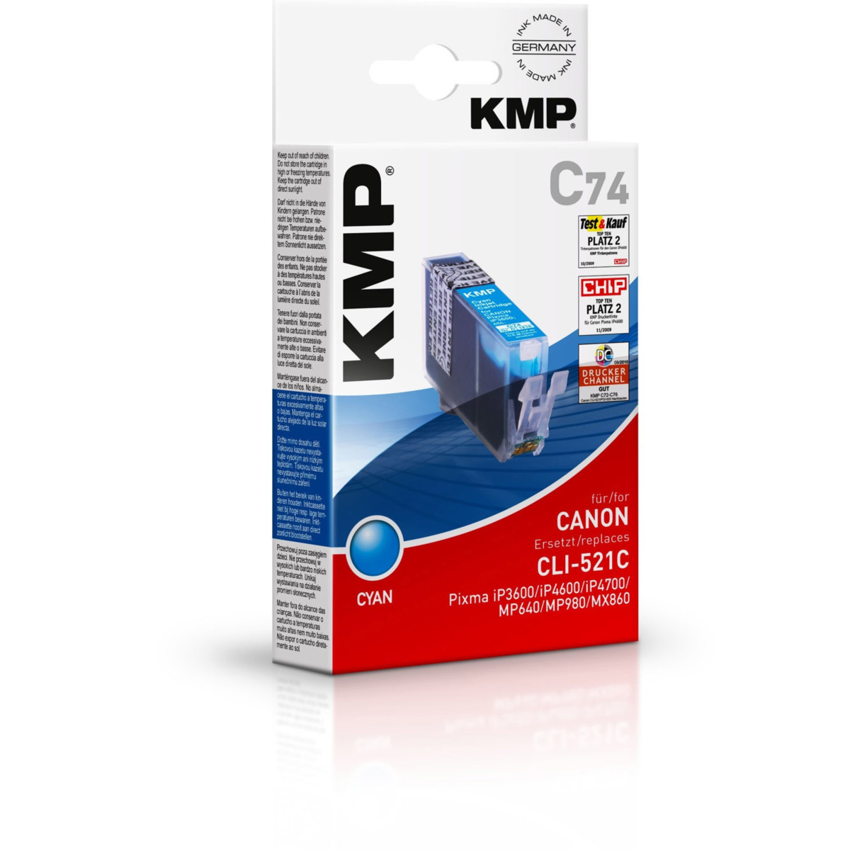 Kompatibilní KMP Cartridge Canon CLI-521C