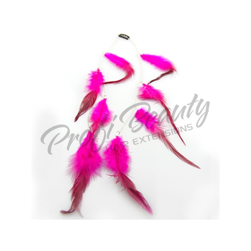 Clip-in ozdobná pírka - Žhavě růžová ProfiBeauty-cz