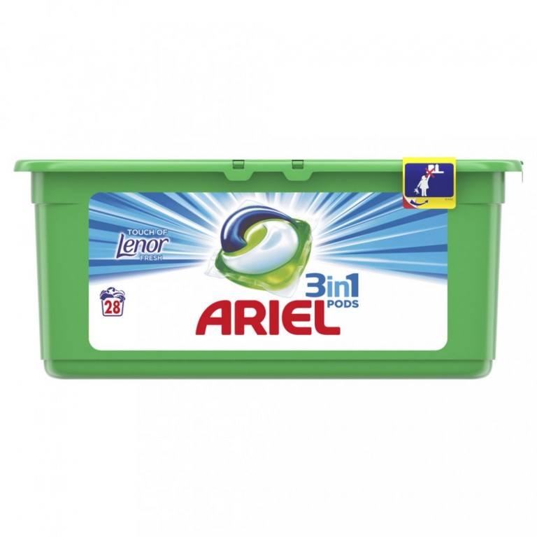 Ariel 28ks gelové kapsle 3v1 Touch of Lenor Papermax-cz