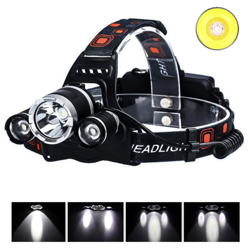 Výkonná čelová svítilna se třemi reflektory RJ3000 SE InSleva.cz