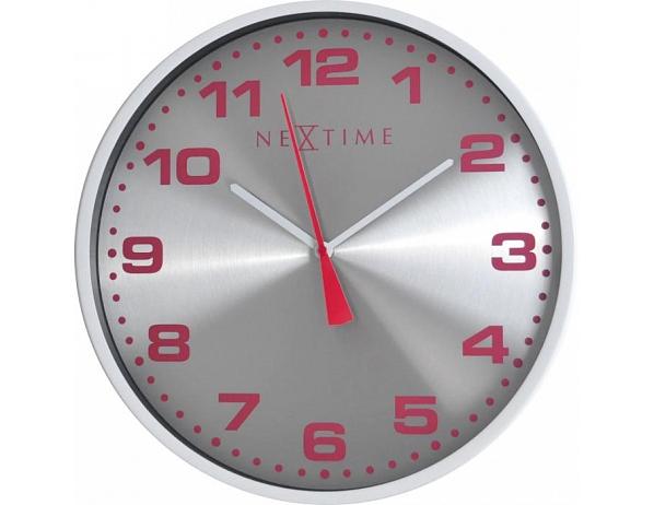 nástěnné hodiny 3053wi Nextime Dash White 35cm DESIGNOVÉ HODINY