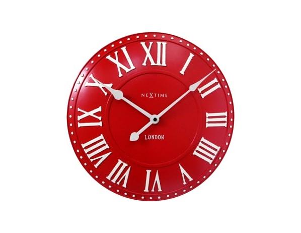 Designové nástěnné hodiny 3083ro Nextime v aglickém retro stylu 35cm DESIGNOVÉ HODINY
