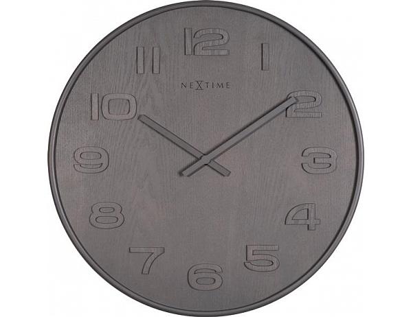 Designové nástěnné hodiny 3095gs Nextime Wood Wood Big 53cm DESIGNOVÉ HODINY