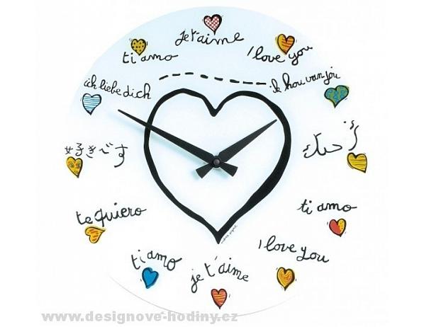 nástěnné hodiny 8030 Nextime Loving You 43cm DESIGNOVÉ HODINY