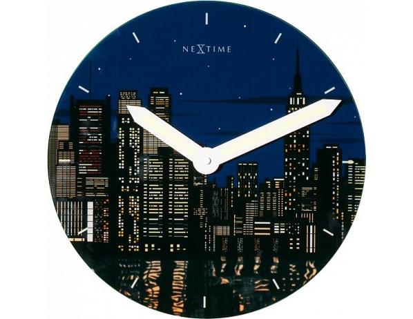 Designové nástěnné luminescenční hodiny 8819 Nextime New York 30cm DESIGNOVÉ HODINY