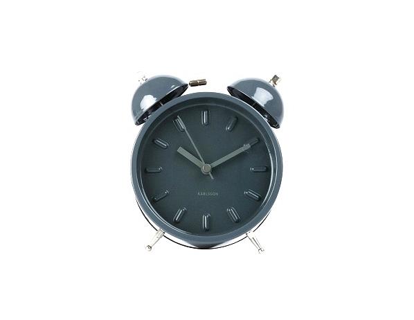 budík 5225GY Karlsson 11cm DESIGNOVÉ HODINY