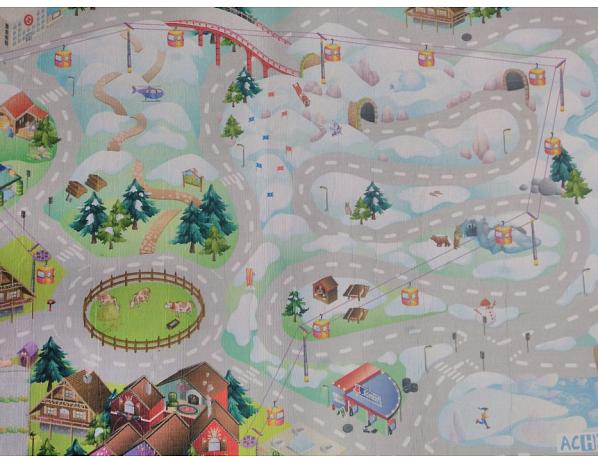 Dětský koberec Hrací koberec Zasněžené město 3003000 VOPI s.r.o.