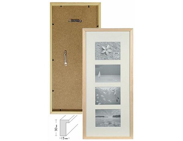 Foto rám STOCKHOLM IV. 4 fotky přírodní 100PA