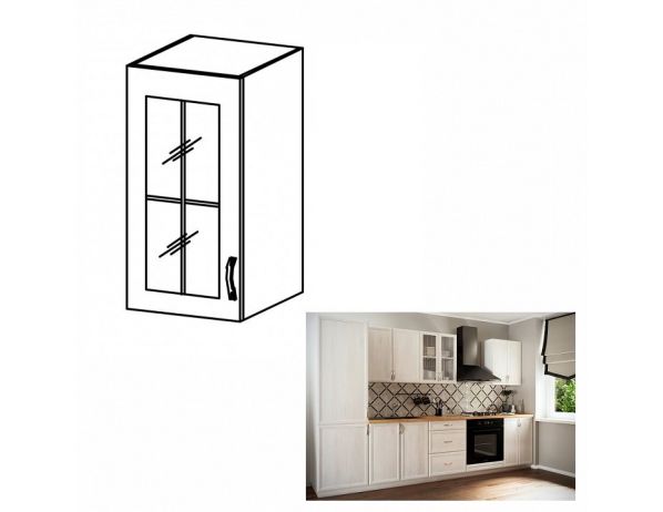 TEMPO KONDELA  Horní skříňka G30S se sklem