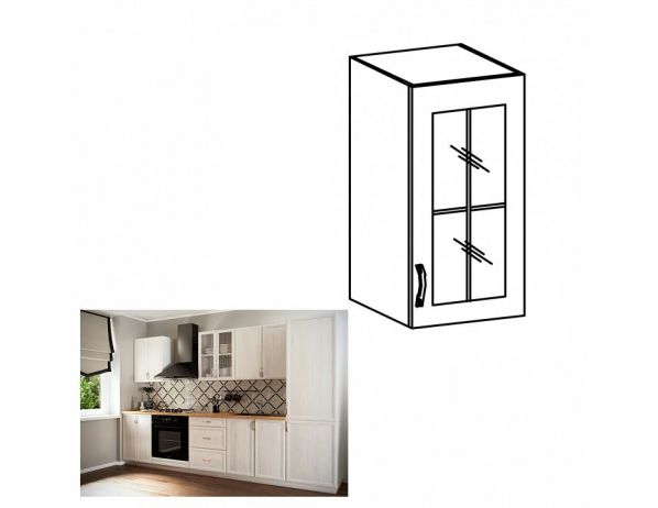 TEMPO KONDELA  Horní skříňka G40S se sklem