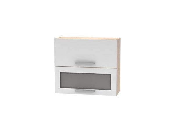 TEMPO KONDELA  Horní výklopná skříňka se sklem 2DV