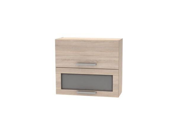 TEMPO KONDELA  Horní výklopná skříňka se sklem 2DV