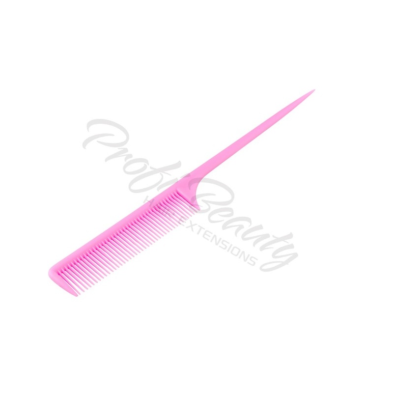 Hřeben - růžový - s plastovou špičkou ProfiBeauty-cz