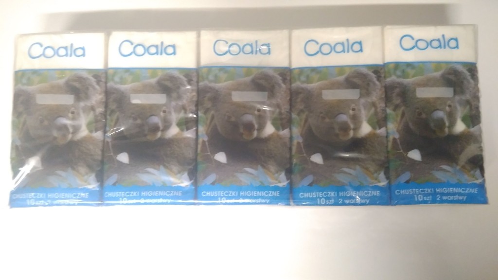 Kapesníky papírové 2 vrstvé  10x10 Coala Papermax-cz