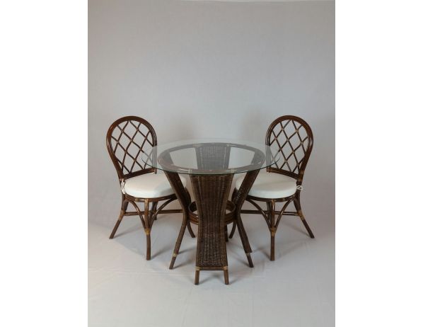 Ratan-klub  Jídelní souprava HARLINGEN - tmavá Ratan-klub