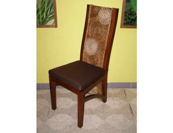 Ratan-klub  Jídelní židle CAUCEDOS - mahagon - banánový list Ratan-klub
