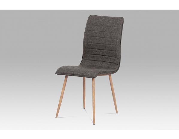 Artium  Jídelní židle coffee látka / kov (dekor dub) Artium