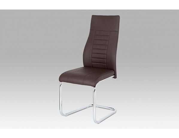 Artium  Jídelní židle HC-955 BR hnědá koženka / chrom Artium