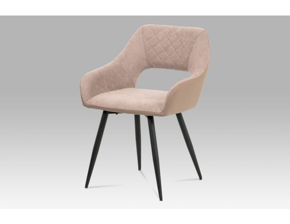 Artium  Jídelní židle - kombinace lanýžové látky a ekokůže