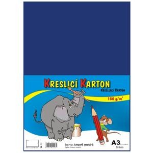 Kreslící karton barevný A3 50ks 180g tmavě modrý Papermax-cz