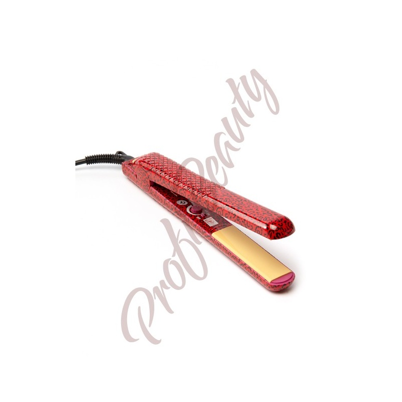 Keramická žehlička F.I.T. na vlasy - červený leopard ProfiBeauty-cz