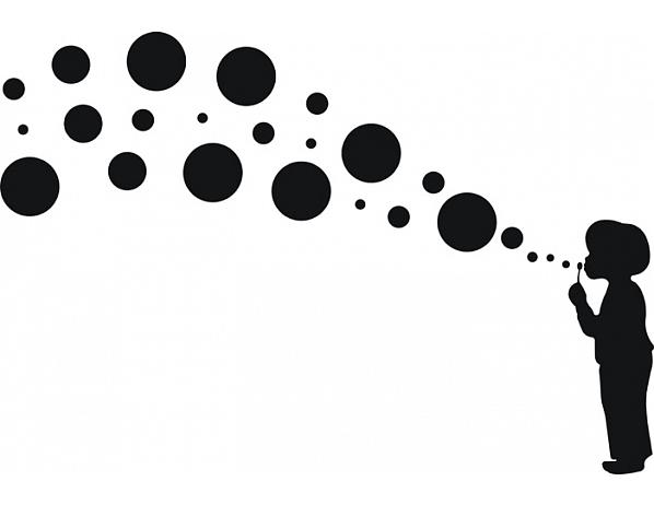 Samolepící dekorace Kluk s bublinami Nibowaka - Jana Vondrušová