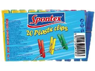 SPONTEX Kolíčky na prádlo plastové 20 ks Papermax-cz