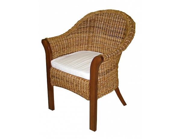 Křeslo PRAHA - mahagon-bananovy-list Ratan-klub