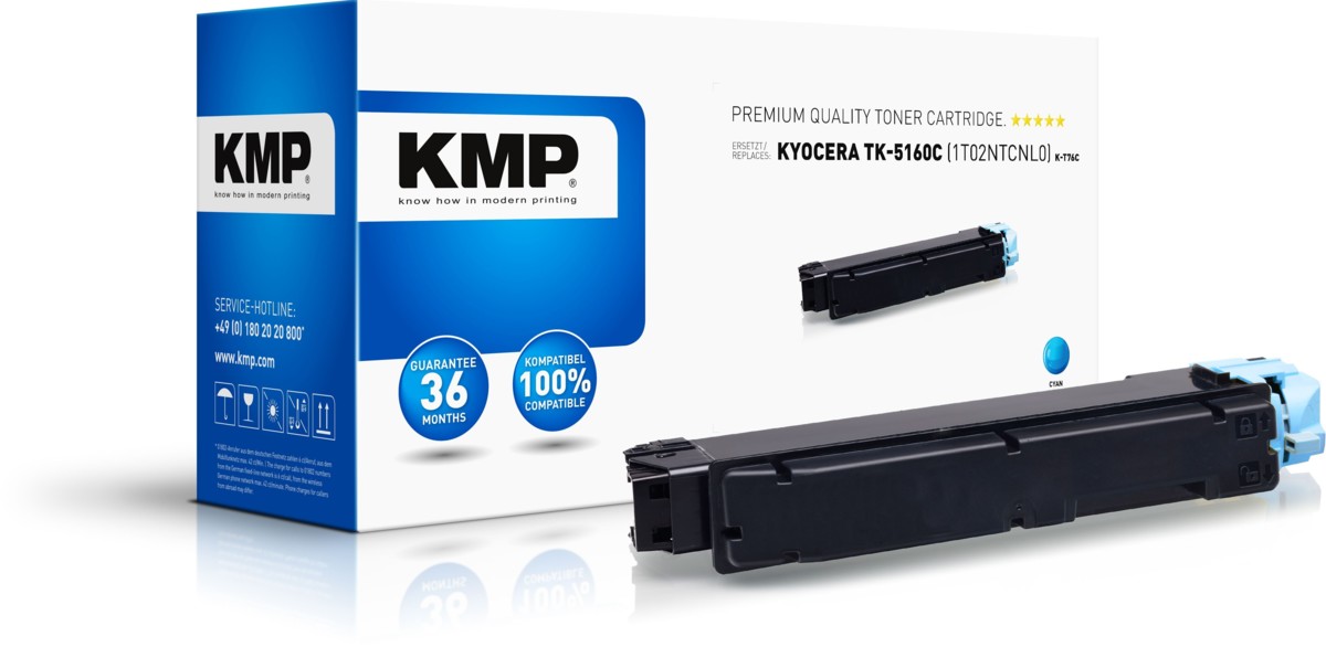 Kompatibilní ToneryNáplně Kyocera TK-5160C - KMP