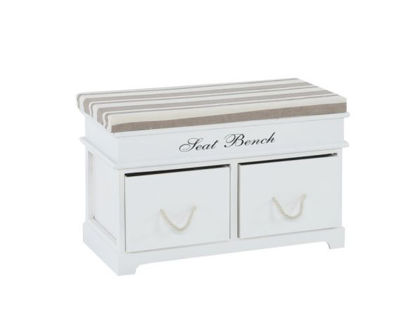 TEMPO KONDELA  Dřevěná lavice s polštářem SEAT BENCH 1 NEW