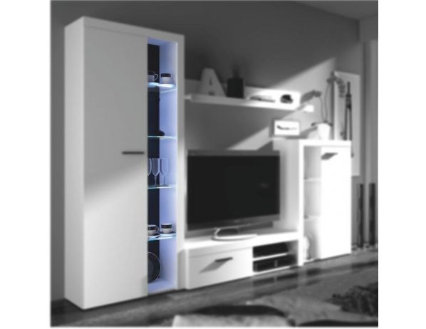 TEMPO KONDELA  Bílé LED osvětlení pro obývací stěnu ROCHESTER TEMPO KONDELA