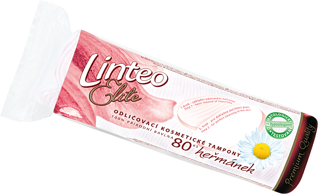 Vatové polštářky Linteo 80 ks Heřmánek Papermax-cz