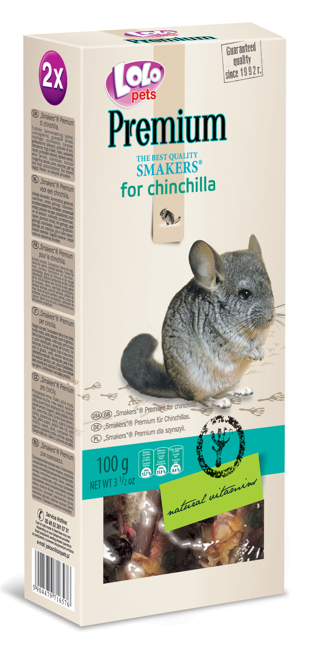 Lolo premium smakers 2 klasy pro činčily 100 g eMazel-cz