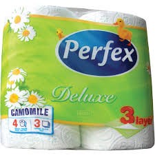 Toaletní papír Perfex 3vrs. 4ks Camomile Papermax-cz
