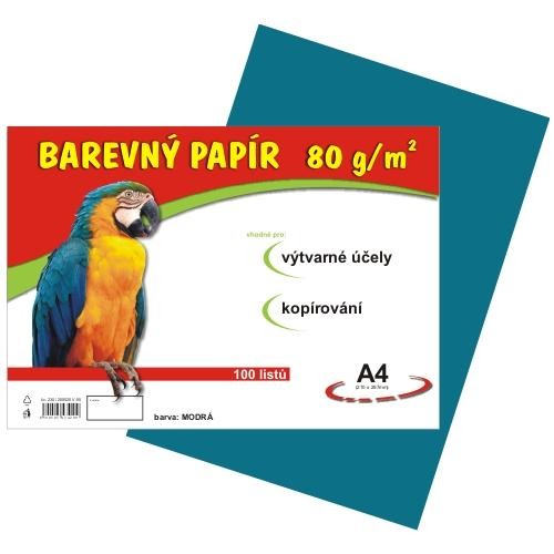 Papír barevný A4 100ks 80g modrý Papermax-cz