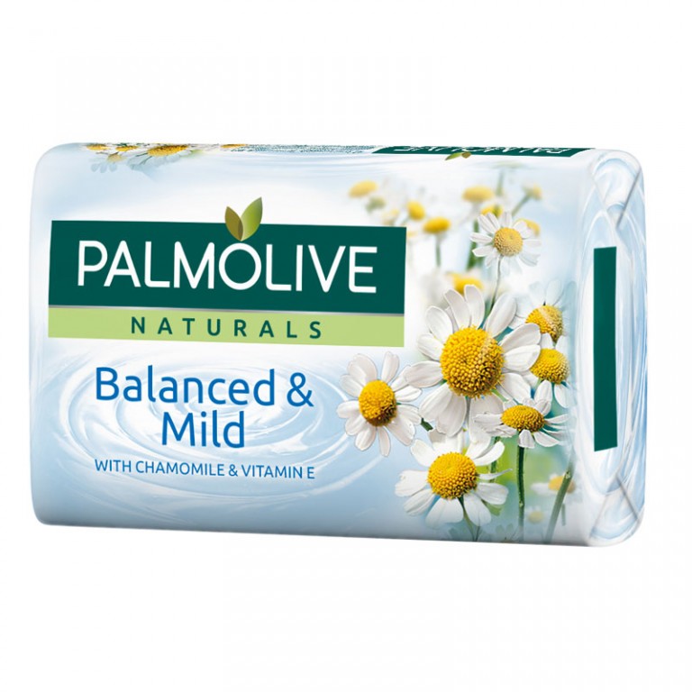 Mýdlo Palmolive 90g toaletní Balanced & Mild with Chamomile & Vitamin E Papermax-cz