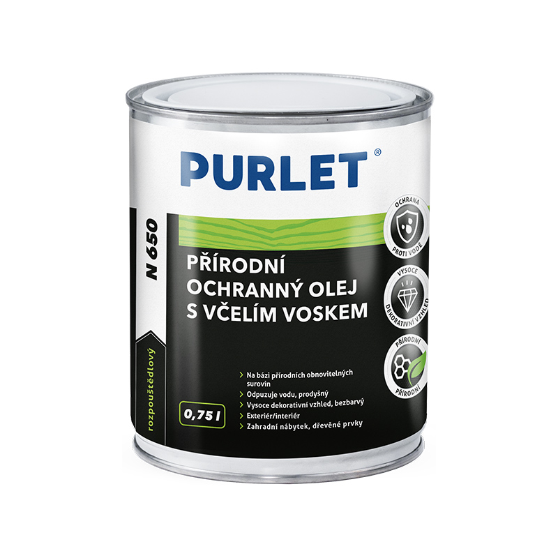 PURLET N650 Olej na dřevo s včelím voskem 750ml Distrimo-cz
