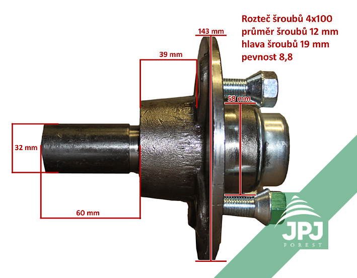 Náboj kola JPJ 450 JPJ Trailers