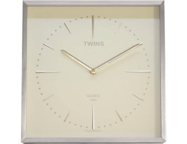 Nástěnné hodiny Twins 2904 white 28cm DESIGNOVÉ HODINY