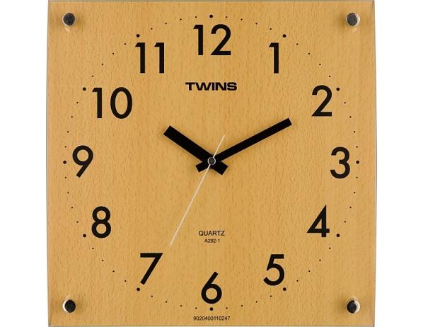 Nástěnné hodiny Twins 292-1 natur 30cm DESIGNOVÉ HODINY