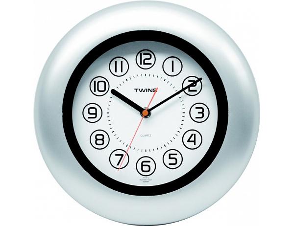 Nástěnné hodiny Twins 7181 black 27cm DESIGNOVÉ HODINY